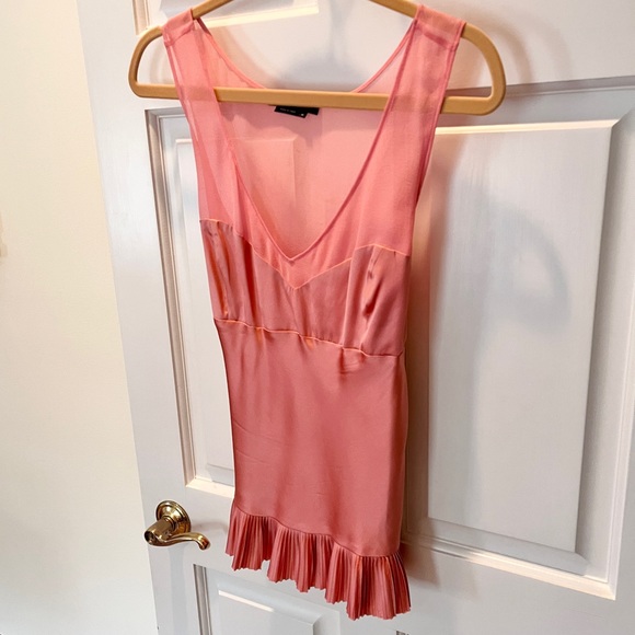 Y2K Silk Corset Ballerina Top in Rose Pink - Vintage BCBGMaxAzria S/M - Picture 6 of 8